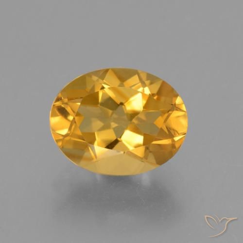 2.44ct طبيعي برتقالى ذهبى غامق سيترين, بيضوي, VVS