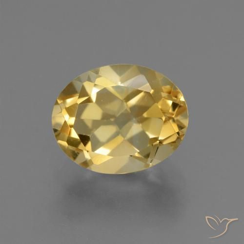 2.57ct طبيعي ذهبى فاتح-متوسط سيترين, بيضوي, قليلا جدا