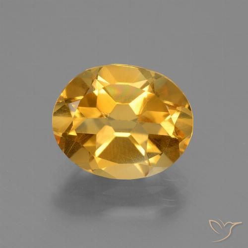 2.35ct طبيعي ذهبى-برتقالى غامق سيترين, بيضوي, VVS