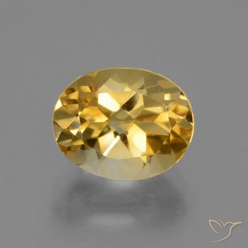 2.54ct طبيعي ذهبي سيترين, بيضوي, VVS