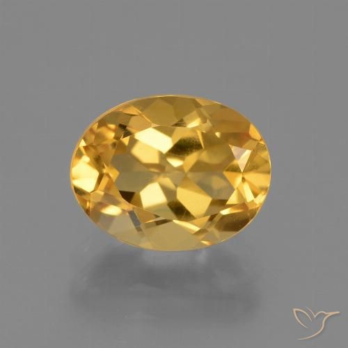 2.44ct طبيعي برتقالى ذهبى غامق سيترين, بيضوي, VVS