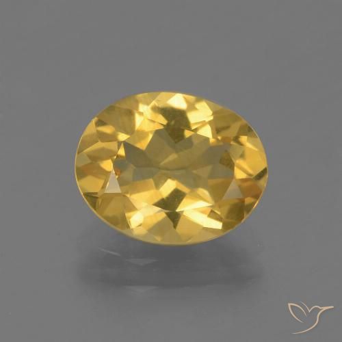 2.15ct طبيعي ذهبي سيترين, بيضوي, VVS-VS
