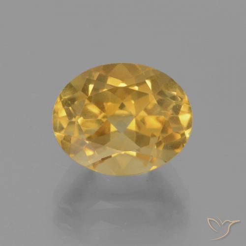 2.98ct طبيعي ذهبى متوسط سيترين, بيضوي, VVS