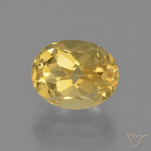 3.05ct طبيعي ذهبى متوسط سيترين, بيضوي, VVS-VS