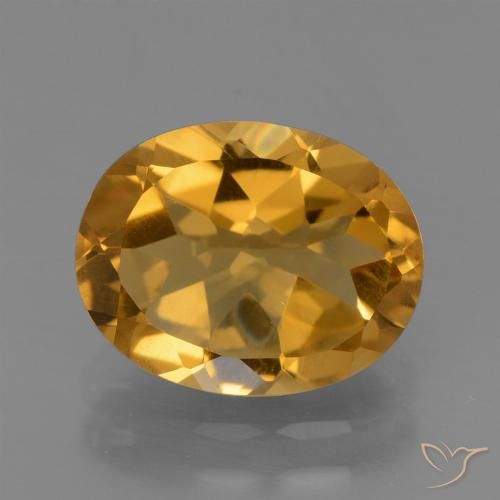 2.29ct طبيعي ذهبى-برتقالى فاتح-متوسط سيترين, بيضوي, VVS-VS