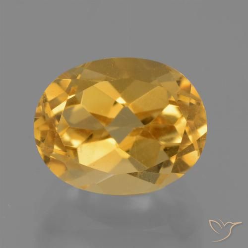 2.96ct طبيعي برتقالى ذهبى غامق سيترين, بيضوي, VVS-VS