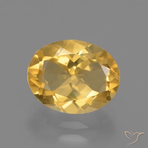 2.41ct طبيعي ذهبى لامع سيترين, بيضوي, قليلا جدا