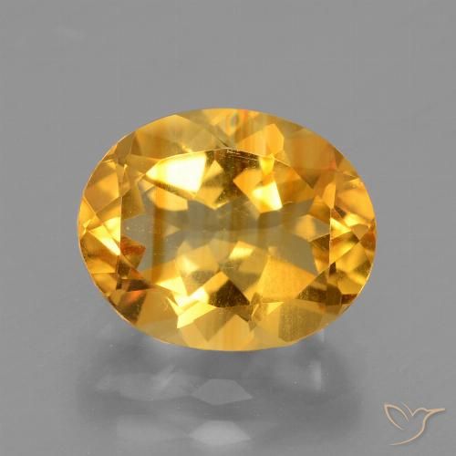 2.72ct طبيعي ذهبى-برتقالى غامق سيترين, بيضوي, VVS-VS