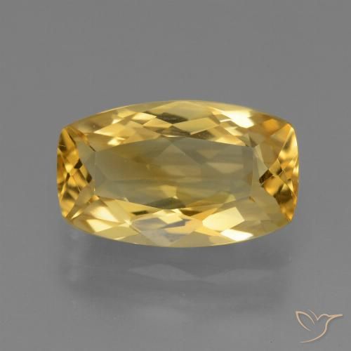 2.82ct طبيعي ذهبى فاتح-متوسط سيترين, وسادة, قليلا جدا