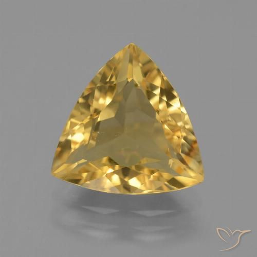3.69ct طبيعي ذهبى فاتح-متوسط سيترين, مثلثى, VVS