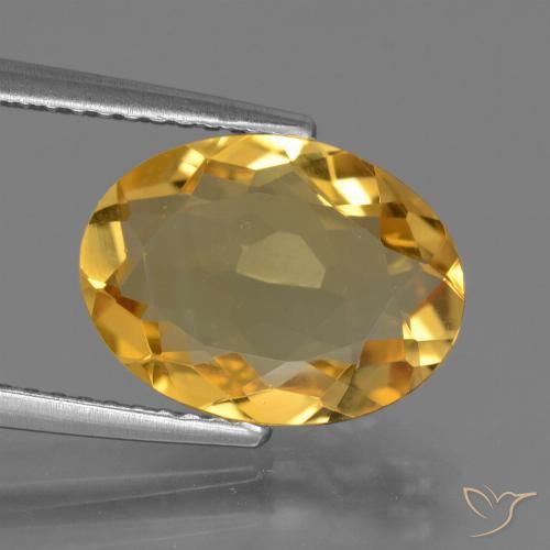 3.08ct طبيعي برتقالى ذهبى غامق سيترين, بيضوي, VVS