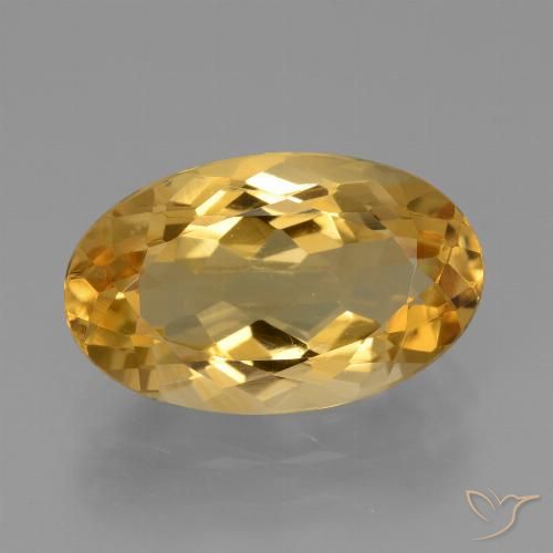 3.73ct طبيعي برتقالى ذهبى غامق سيترين, بيضوي, VVS-VS