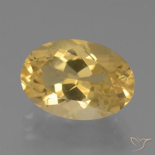4.46ct طبيعي ذهبى متوسط سيترين, بيضوي, VVS