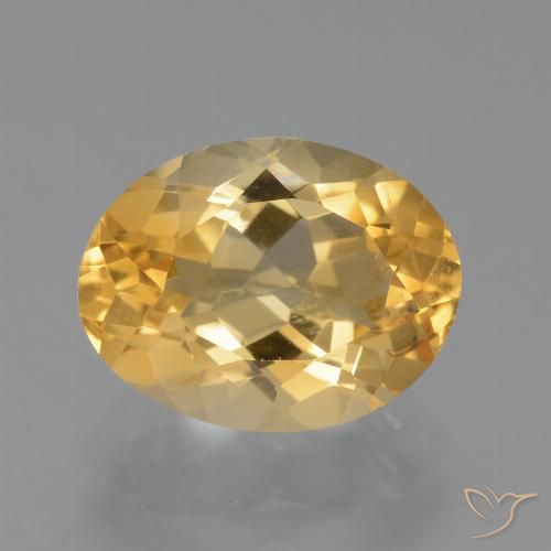 4.26ct طبيعي ذهبى-برتقالى فاتح سيترين, بيضوي, قليلا جدا, Photo A