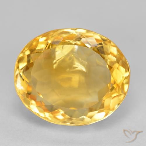 6.38ct طبيعي ذهبى متوسط سيترين, بيضوي, SI