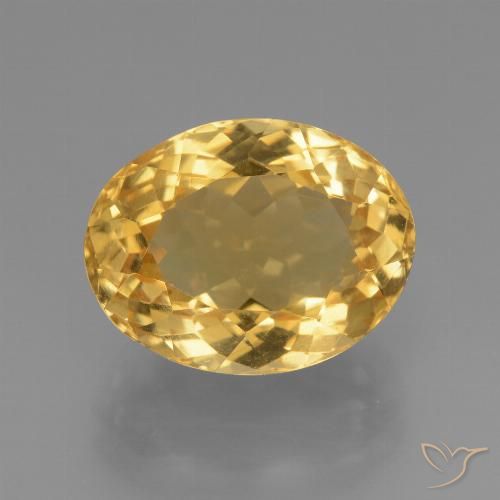 6.03ct طبيعي ذهبى داكن-متوسط سيترين, بيضوي, VVS