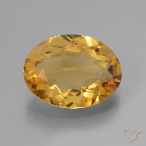 3.18ct طبيعي ذهبى داكن سيترين, بيضوي, VVS-VS