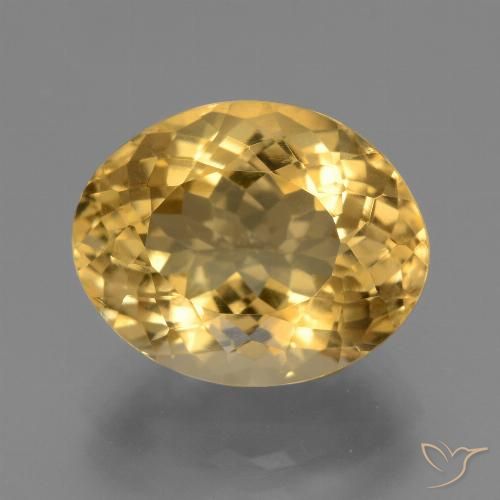 6.89ct طبيعي ذهبى لامع سيترين, بيضوي, VVS