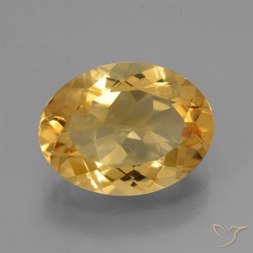 4.90ct طبيعي ذهبى داكن-متوسط سيترين, بيضوي, VVS