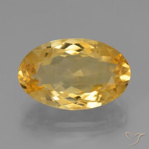5.44ct طبيعي برتقالى ذهبى غامق سيترين, بيضوي, VVS