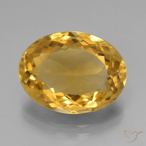6.40ct طبيعي ذهبى داكن سيترين, بيضوي, قليلا جدا