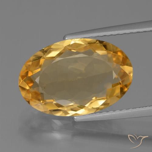 4.72ct طبيعي ذهبى-برتقالى سيترين, بيضوي, VVS