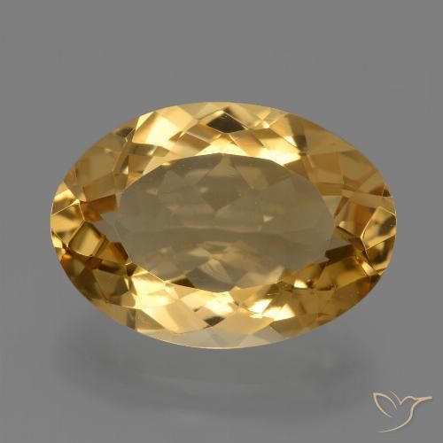6.08ct طبيعي برتقالى ذهبى غامق سيترين, بيضوي, VVS