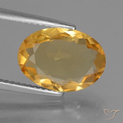 3.20ct طبيعي برتقالى ذهبة سيترين, بيضوي, VVS