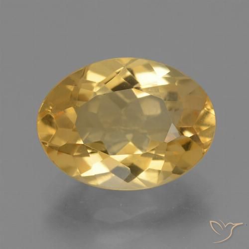 2.84ct طبيعي ذهبى لامع سيترين, بيضوي, VVS