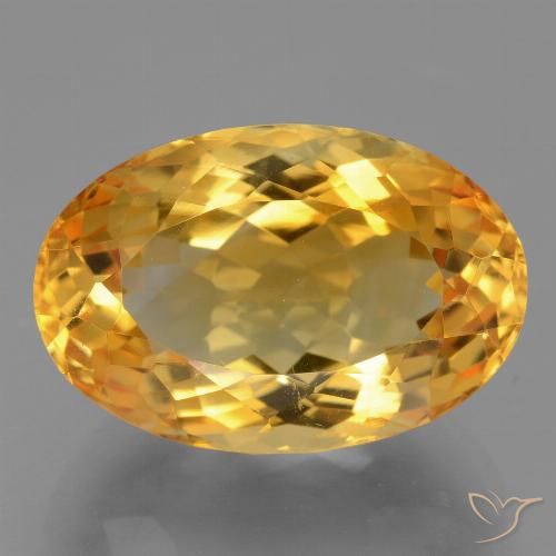 10.47ct طبيعي برتقالى ذهبة سيترين, بيضوي, VVS-VS