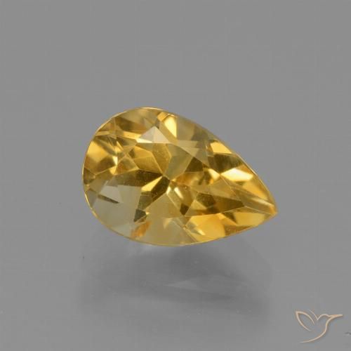 1.27ct طبيعي برتقالى ذهبة سيترين, شكل الكمثرى, VVS