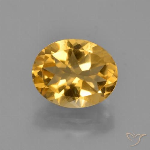 2.68ct طبيعي برتقالى ذهبى غامق سيترين, بيضوي, VVS-VS