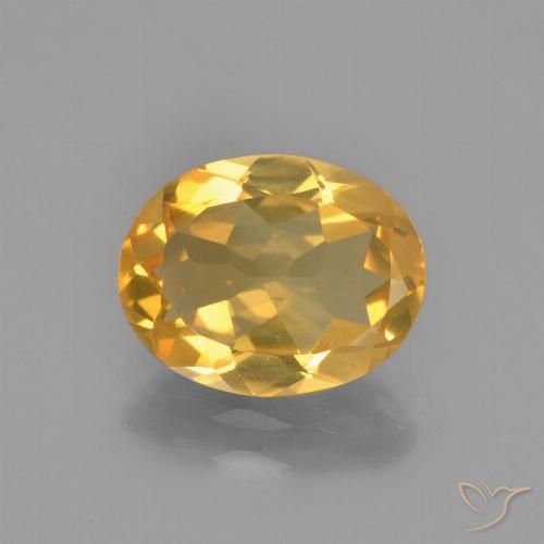 2.06ct طبيعي ذهبى متوسط سيترين, بيضوي, VVS-VS