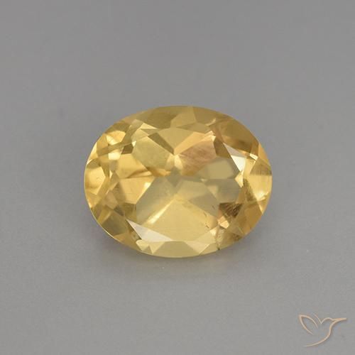 2.30ct طبيعي ذهبى متوسط سيترين, بيضوي, قليلا جدا
