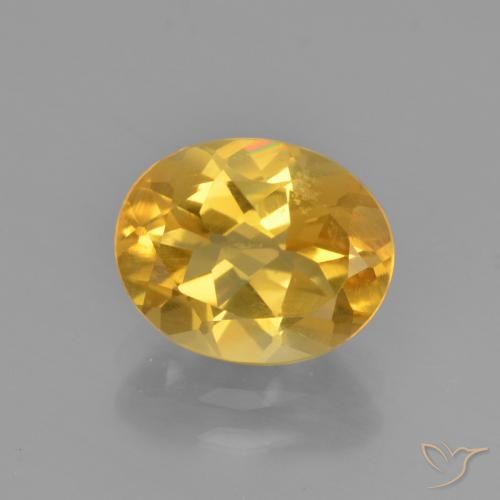 2.41ct طبيعي ذهبى متوسط سيترين, بيضوي, VVS