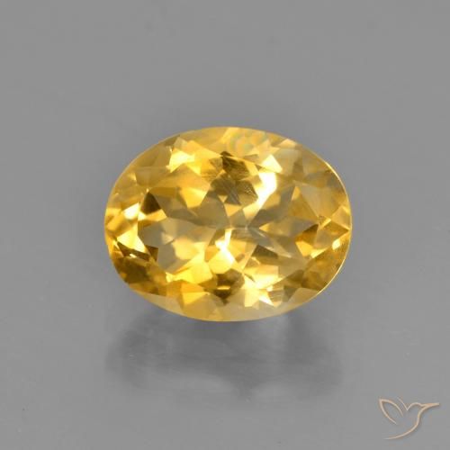 2.15ct طبيعي ذهبي سيترين, بيضوي, قليلا جدا