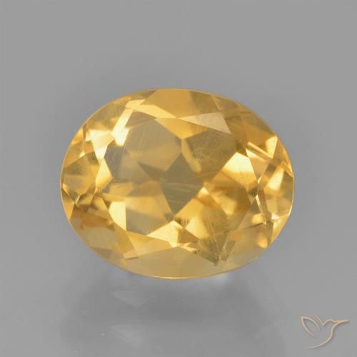 2.57ct طبيعي ذهبى لامع سيترين, بيضوي, قليلا جدا