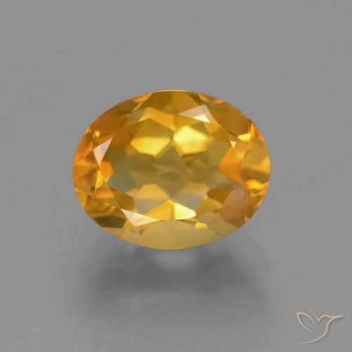 2.31ct طبيعي برتقالى متوسط سيترين, بيضوي, VVS-VS