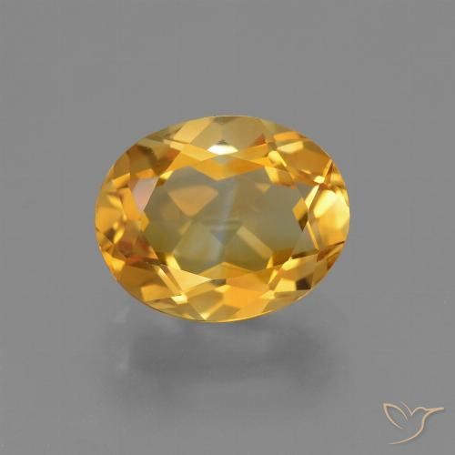 2.40ct طبيعي ذهبى-برتقالى سيترين, بيضوي, VVS