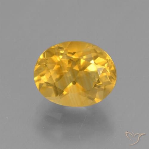 2.57ct طبيعي ذهبى لامع سيترين, بيضوي, VVS-VS