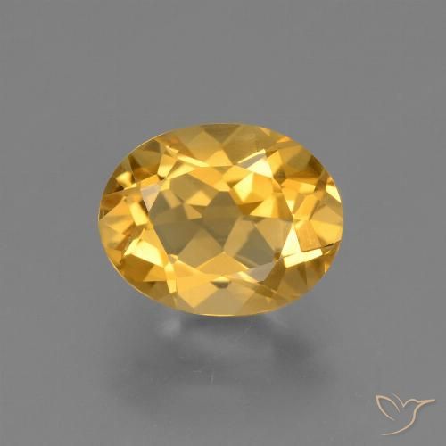 2.26ct طبيعي ذهبى لامع سيترين, بيضوي, VVS