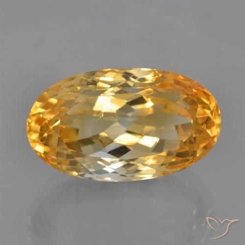 9.18ct طبيعي ذهبى-برتقالى غامق سيترين, بيضوي, VVS