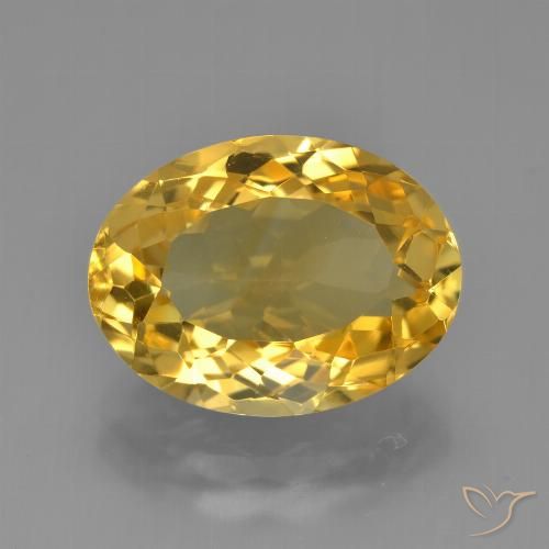 6.16ct طبيعي ذهبي سيترين, بيضوي, VVS