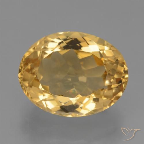 6.23ct طبيعي برتقالى ذهبى غامق سيترين, بيضوي, VVS