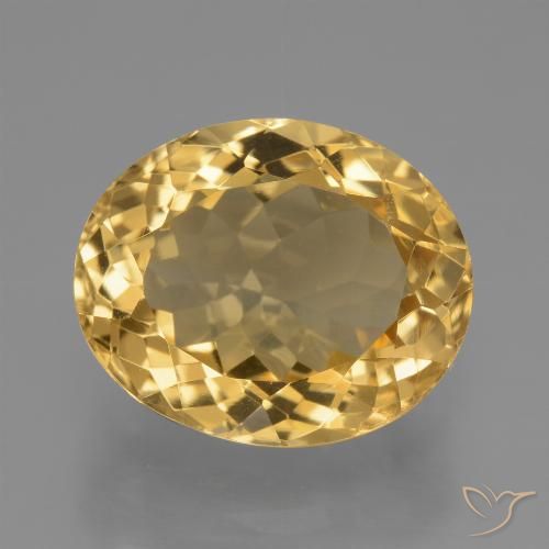 6.73ct طبيعي ذهبى داكن-متوسط سيترين, بيضوي, VVS