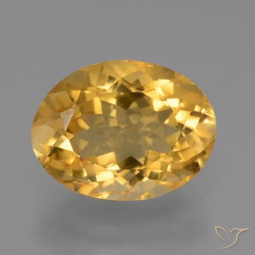 6.57ct طبيعي برتقالى ذهبى غامق سيترين, بيضوي, VVS-VS