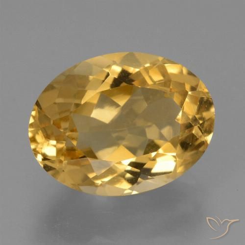 5.85ct طبيعي برتقالى ذهبى غامق سيترين, بيضوي, VVS