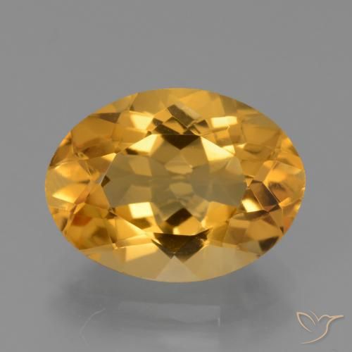 4.43ct طبيعي ذهبى داكن سيترين, بيضوي, VVS