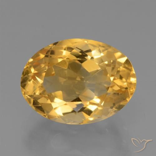 4.10ct طبيعي برتقالى ذهبى غامق سيترين, بيضوي, VVS