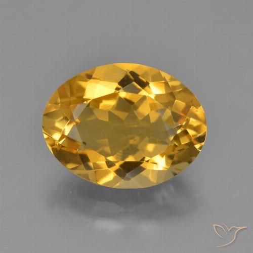 4.16ct طبيعي برتقالى ذهبى غامق سيترين, بيضوي, VVS